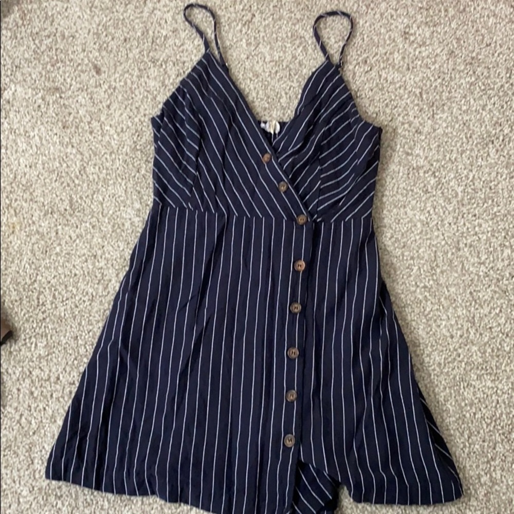 Blue striped dress